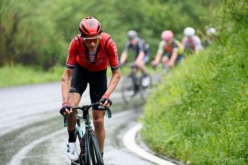 LAGO LACENOBAGNOLI IRPINO ITALY MAY 09 Warren Barguil of France and Team Arka Samsic competes during the 106th Giro dItalia 2023 Stage 4 a 175km stage from Venosa to Lago Laceno 1059m Bagnoli Irpino UCIWT on May 09 2023 in Lago Laceno 1059m Bagnoli Irpino Italy Photo by Tim de WaeleGetty Images