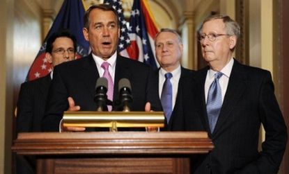 House Speaker John Boehner's budget deal will hardly make a dent in the nation's deficit, says the Congressional Budget Office, which may cause some Republicans to vote against it.