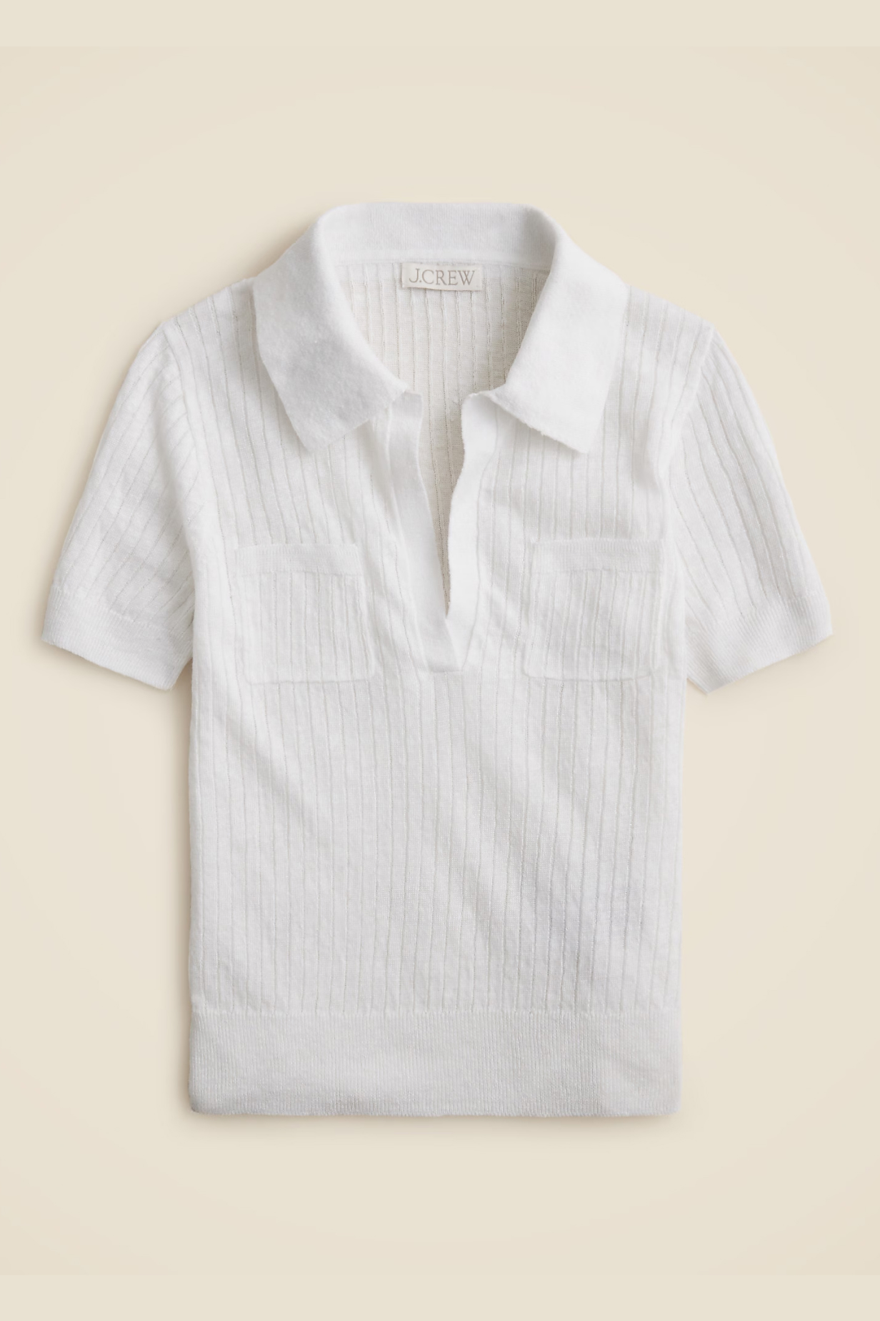 J.Crew Short-Sleeve Polo Shirt in Linen