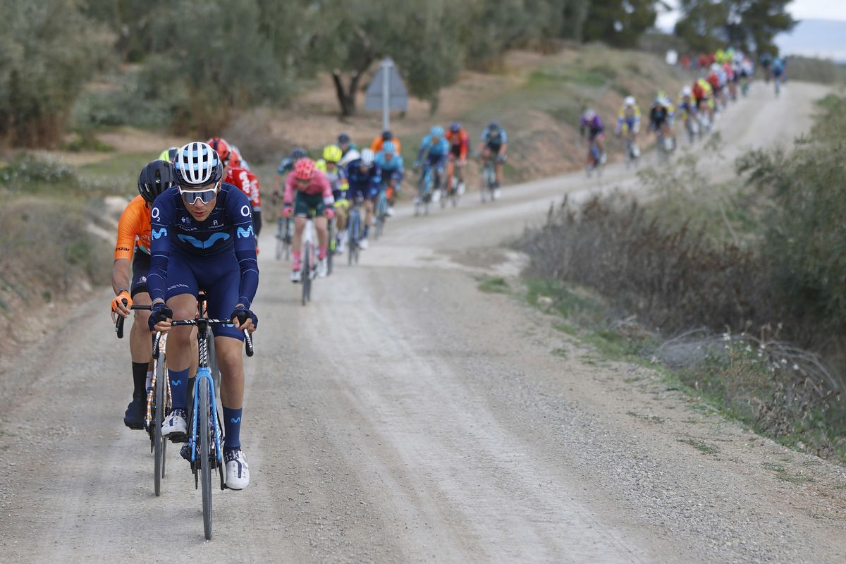 Clasica Jaen Paraiso Interior 2022 - 1st Edition - Baeza - Ubeda 187,8 km - 14/02/2022 - Johan Jacobs (SUI - Movistar Team) - photo Luis Angel Gomez/SprintCyclingAgency&Acirc;&copy;2022
