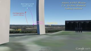 Viewing Antares Rocket Launch From Air Force Memorial