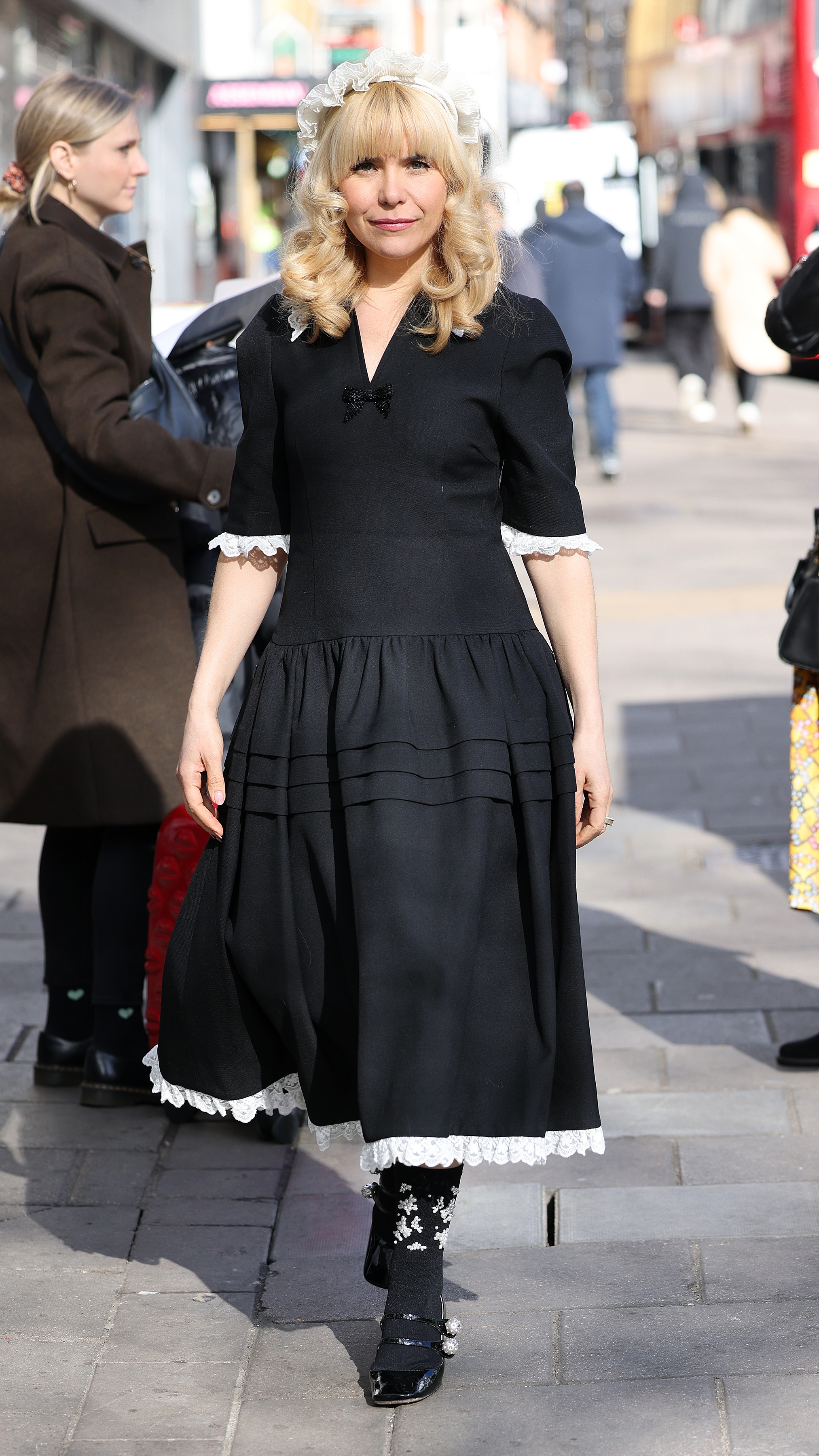 Paloma Faith leaving LBC Radio studios after an interview promoting the Disaster Emergency Committee charity on February 27, 2023 in London, England