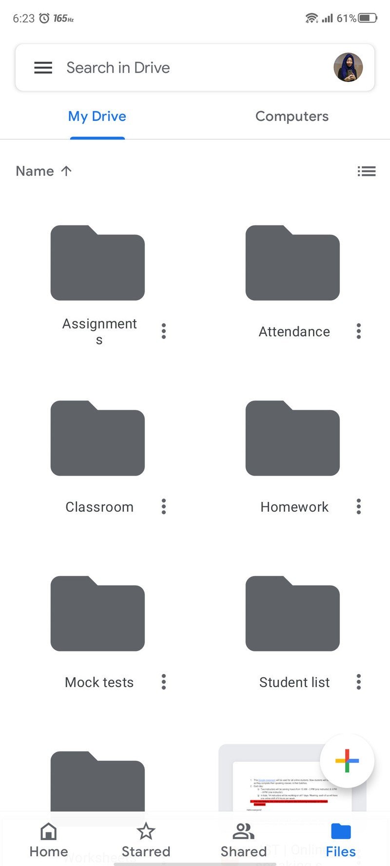 Google Drive Android Change Folder Color