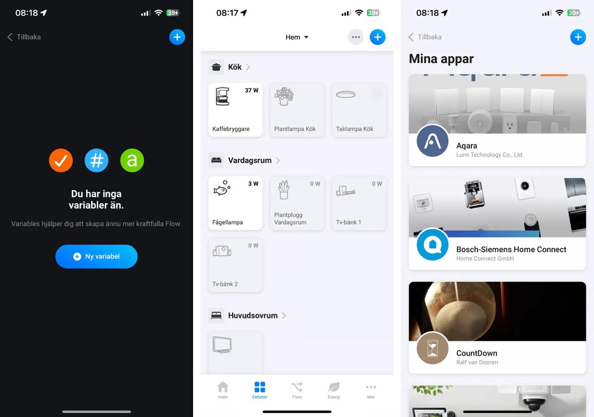 Homey app anv&auml;nd med en Homey Pro (2023)