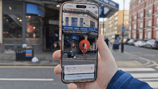 Google Maps destination marker animation
