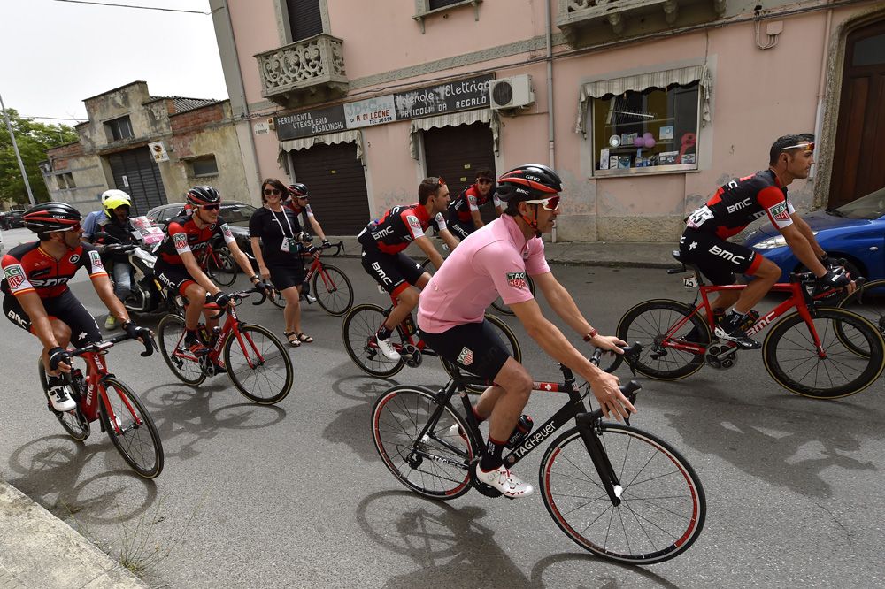 Patrick Dempsey rides with the BMC team