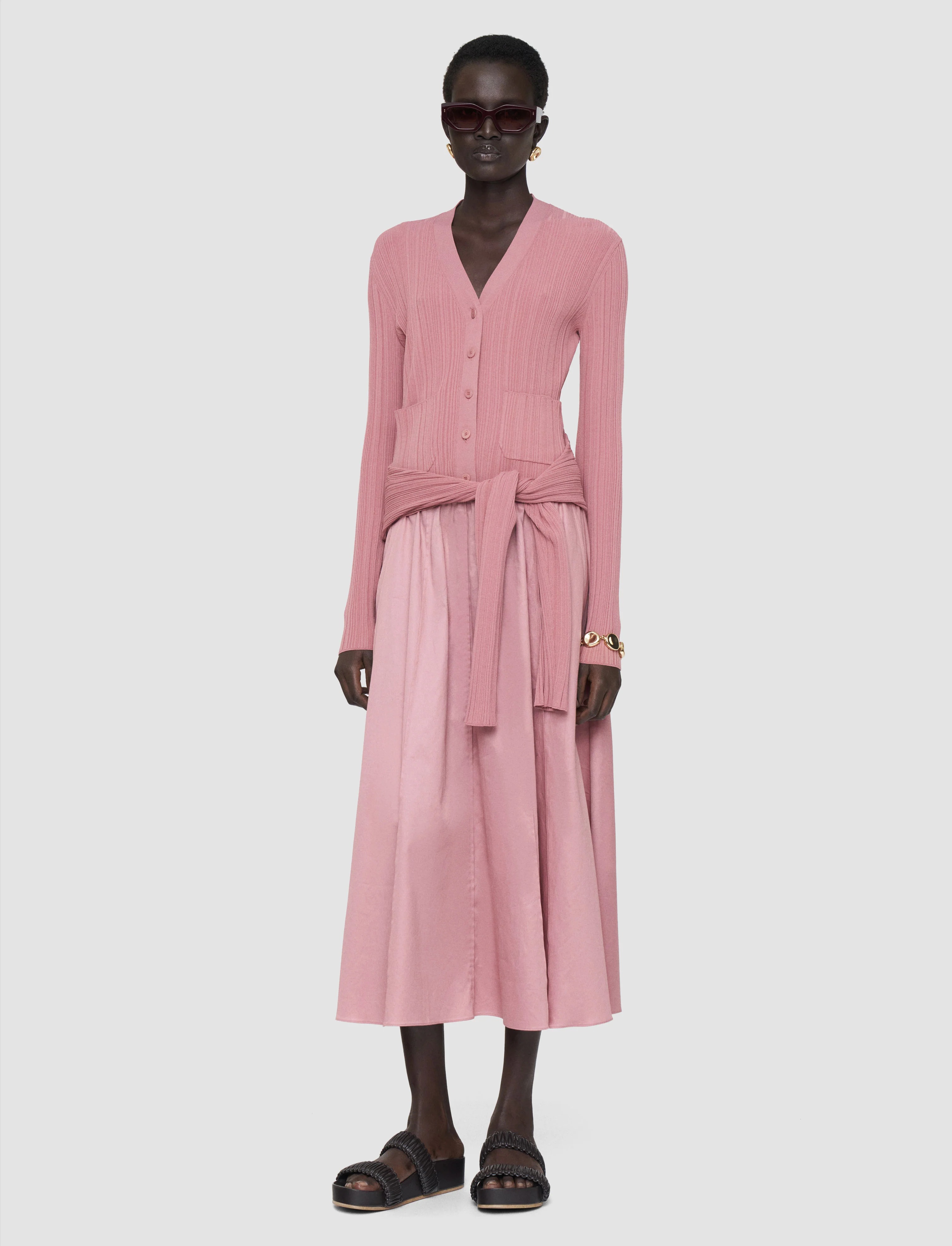 Joseph, Sinai Pliss&eacute; Knit Cardigan