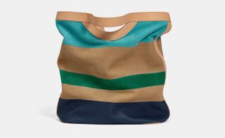 Max V Koenig large 'Orion' bag in sandy, bright blue and green stripes