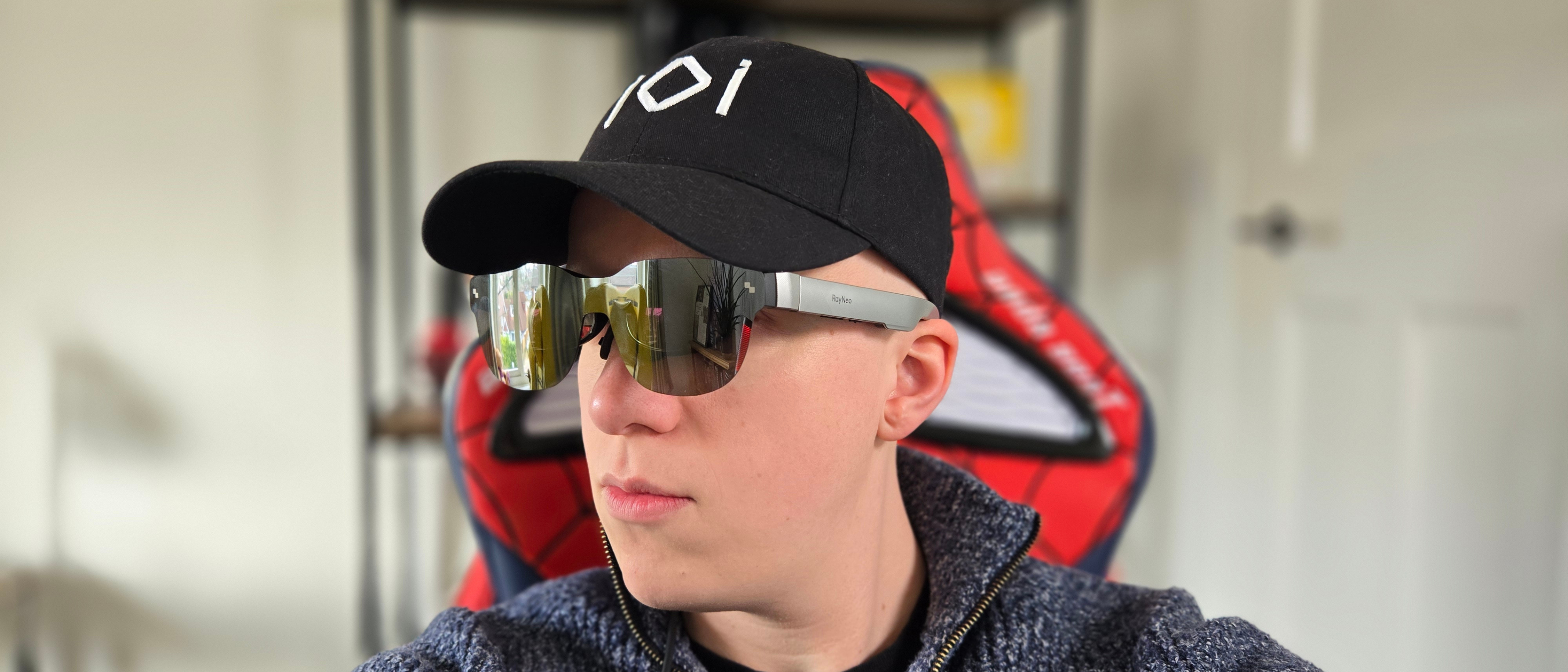 The RayNeo Air 3s being worn by Hamish