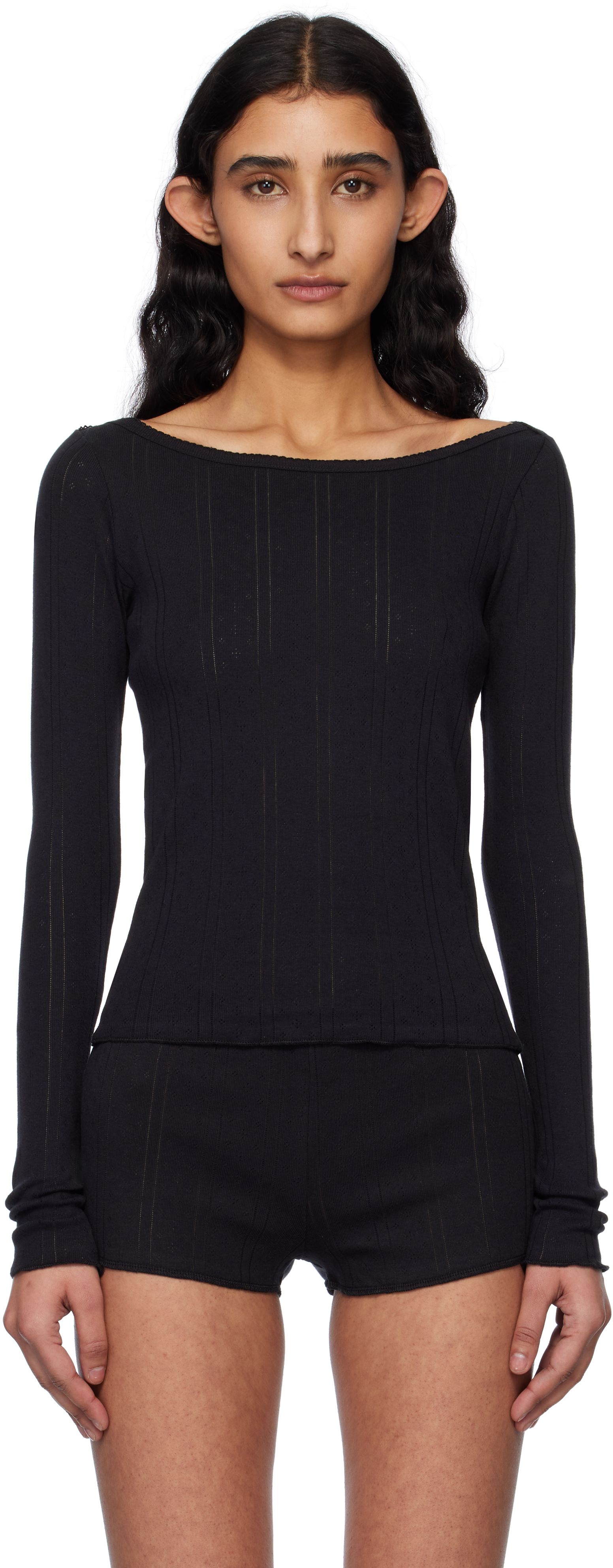 Black 'the Bateau' T-Shirt