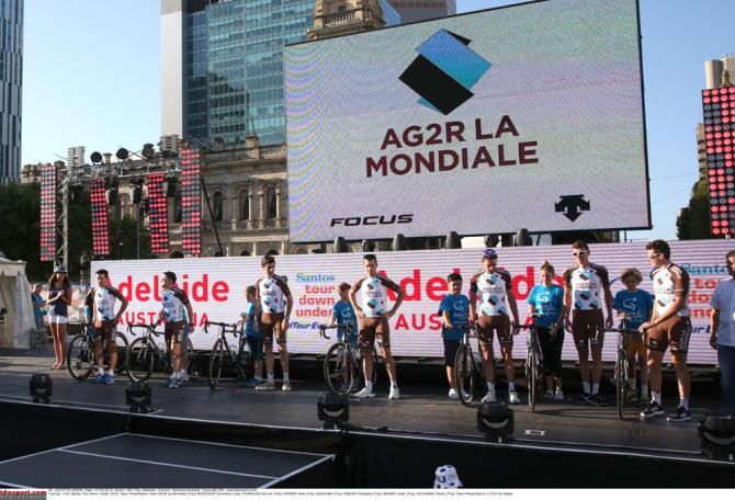 The AG2R line up for the Santos Tour Down Under