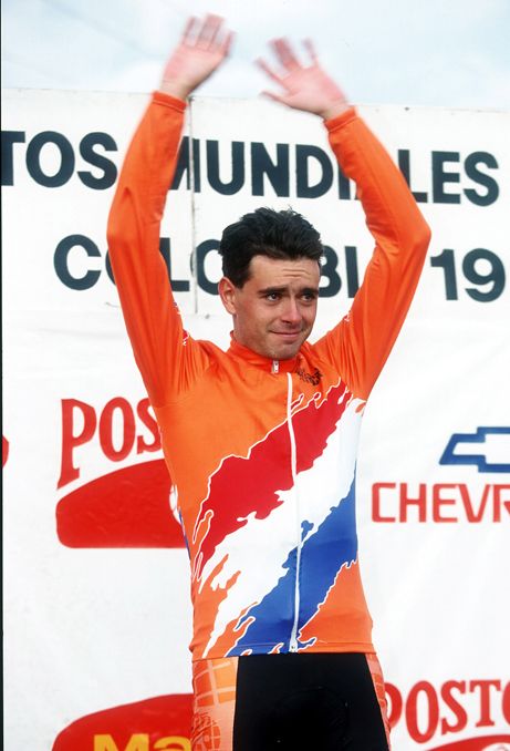 Danny Nelissen on the podium in Colombia in 1995