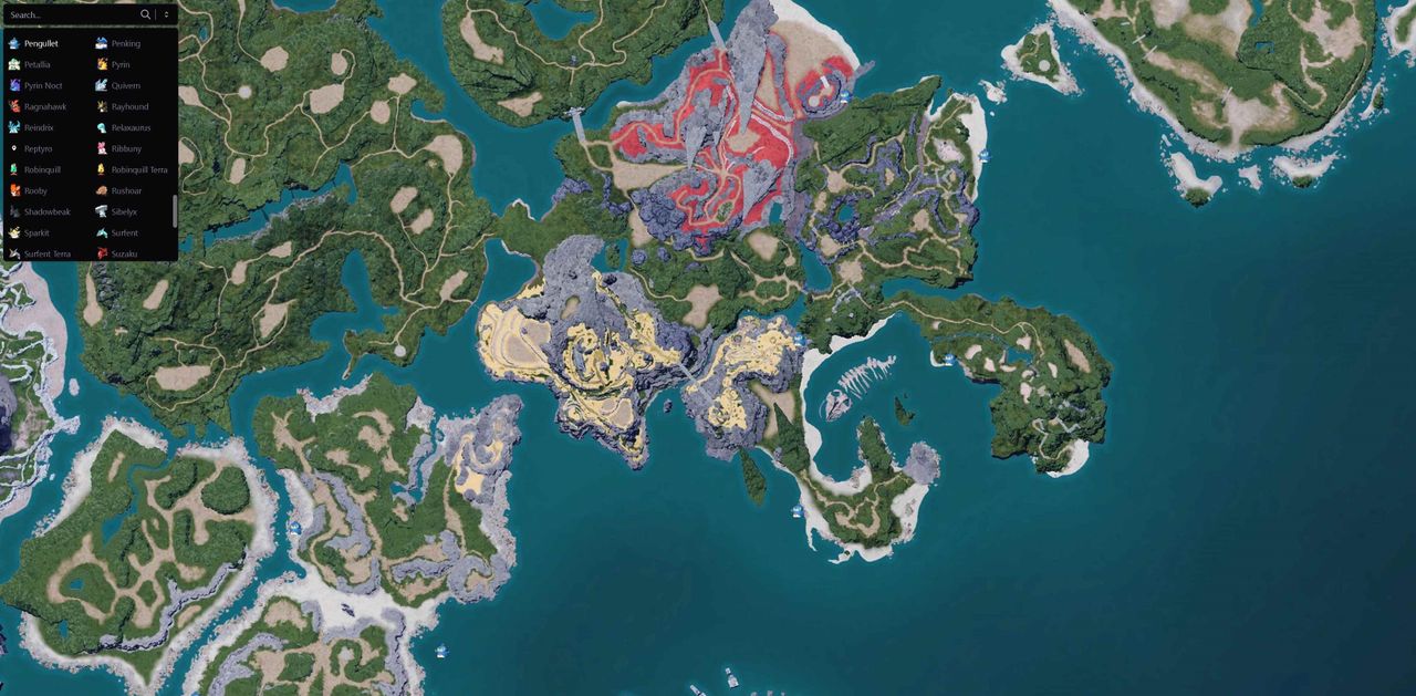 Image of Pengullet locations in Palworld