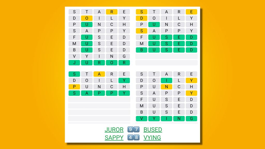Quordle Today Hints And Answers For Saturday June 17 game 509
