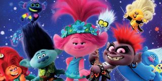 The characters of Trolls World Tour