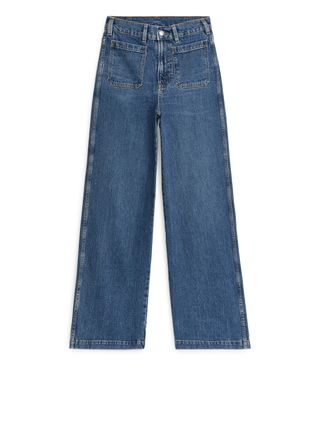 Lupine High Flared Stretch Jeans - Blue - Arket Gb