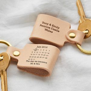 Personalised Leather 'Day You Became My…' Keyring