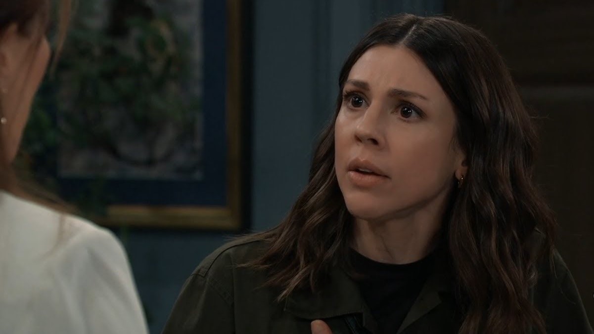 Kate Mansi as Kristina upset in General Hospital