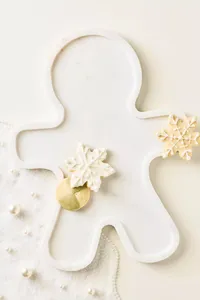 Anthropologie Blitzen Marble Gingerbread Serving Board Anthropologie Blitzen Marble Gingerbread Serving Board