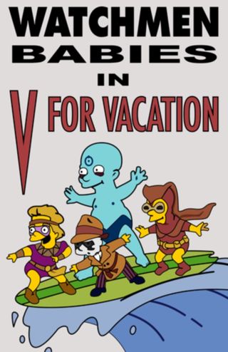 image of Watchmen Babies in V: for Vacation cover from The Simpsons
