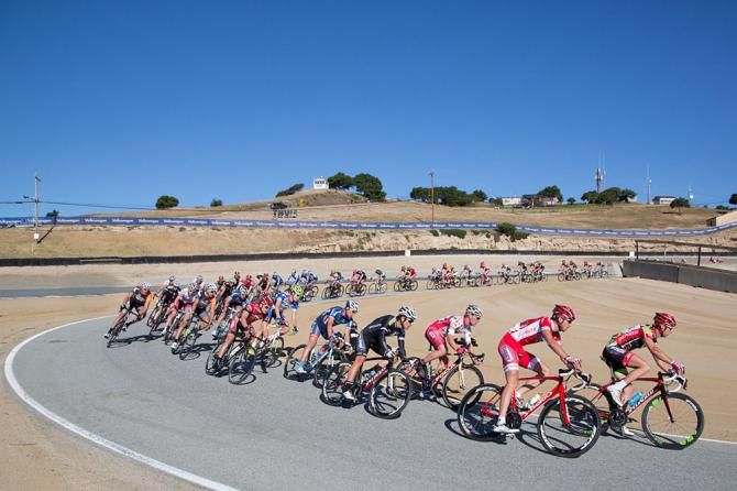 The Laguna Seca Mazda Raceway venue makes for a smooth, fast and deceptively hard criterium course.