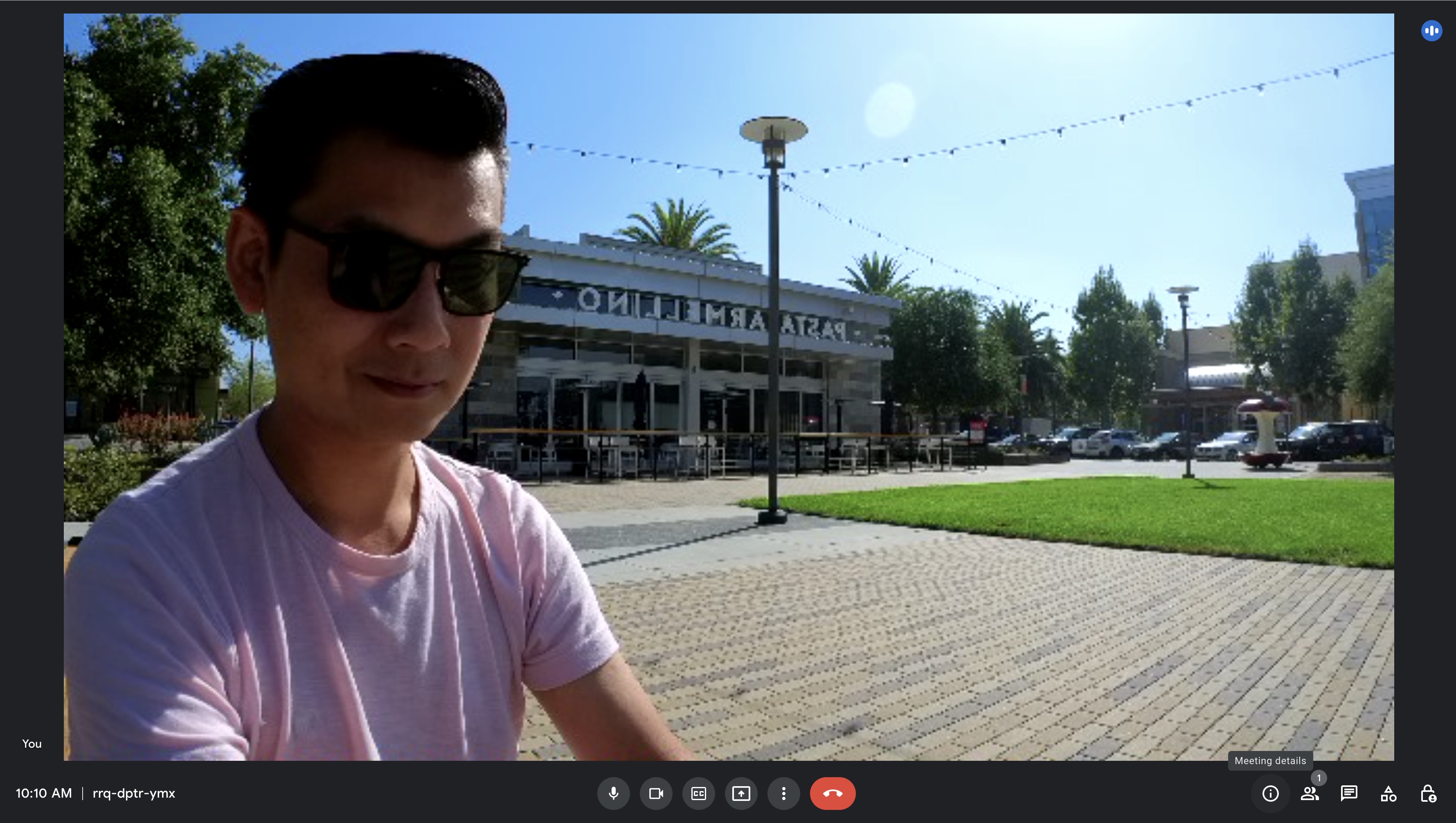 Insta360 One RS sample image on Google Meet