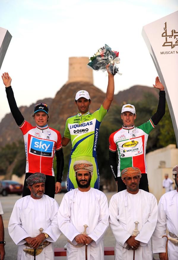 The stage 2 podium