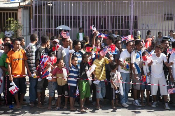 Spectators at the Tour de Timor