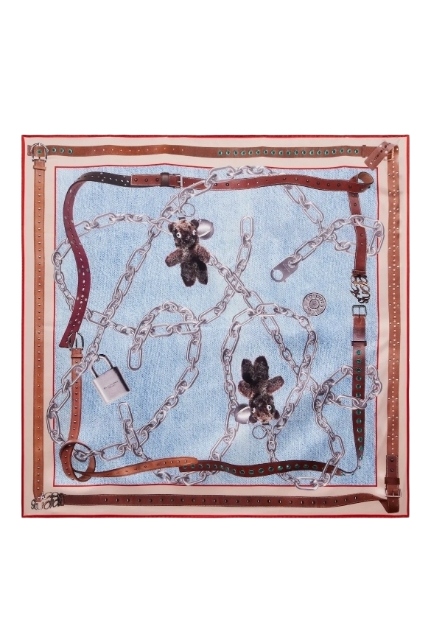 Acne Studios, Silk Scarf in Blue - Acne Studios