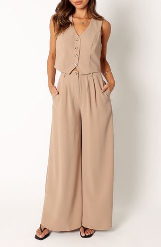 Camille Vest & Wide Leg Pants Set