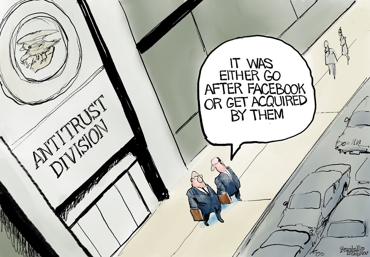 Editorial Cartoon U.S. Facebook antitrust