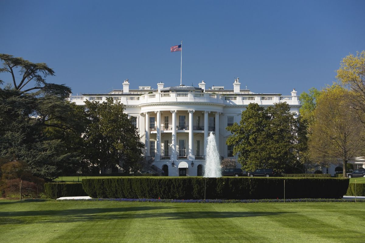 White House South Lawn pictured during day time