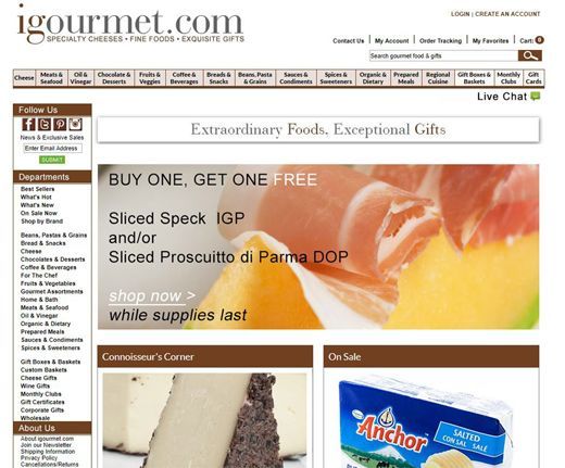 Though igourmet specializes in many different foods, it has a large selection of gift baskets.