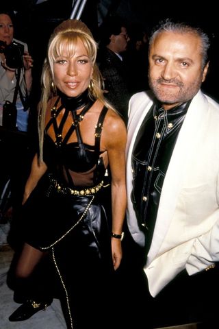 An image of Donatella and Gianni Versace who said one of the best fashion quotes