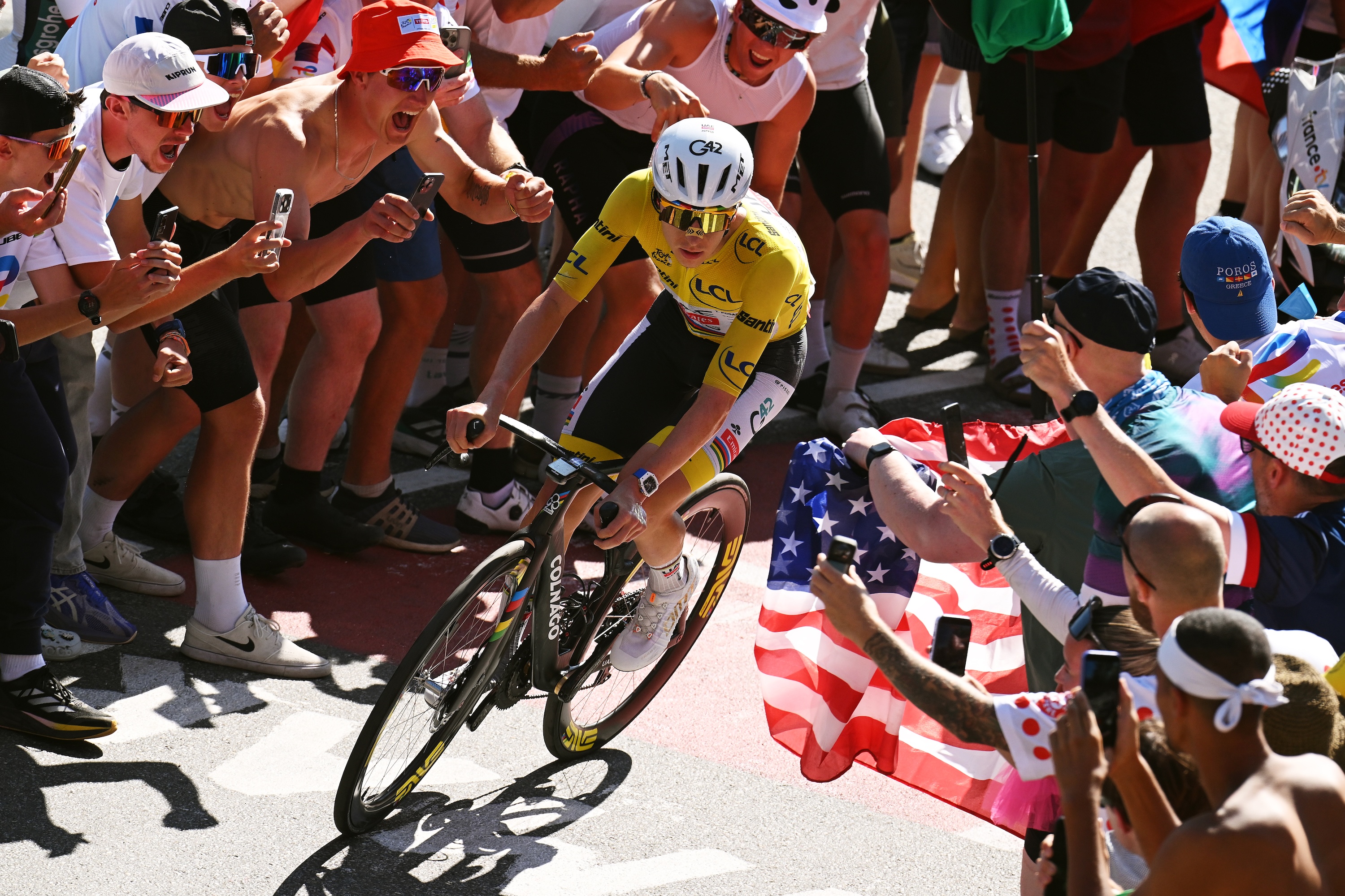 Tadej Poga&amp;#269;ar on stage 19 of the 2026 Tour de France