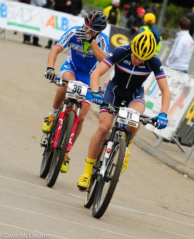 Neilo Perrin-Ganier (France) with the race lead after one lap