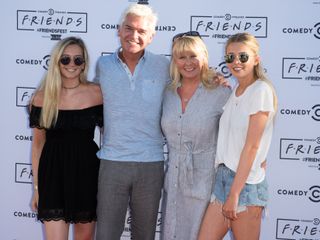 Molly Lowe, Phillip Schofield, Stephanie Lowe and Ruby Lowe attend Comedy Central's Friendfest