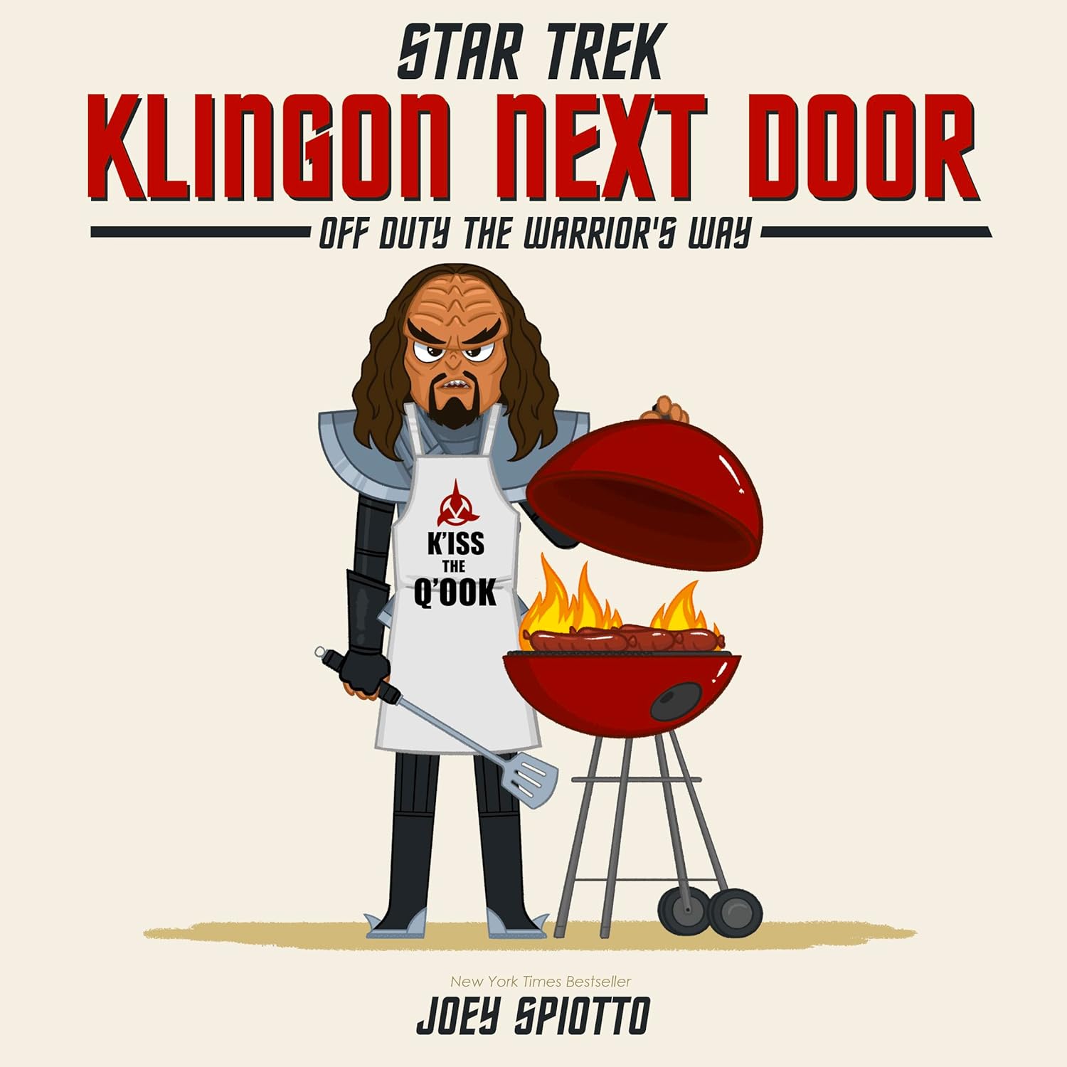 a cartoon Klingon cooking over a barbecue