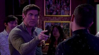Theo Silverton and Todd Grimshaw in Coronation Street