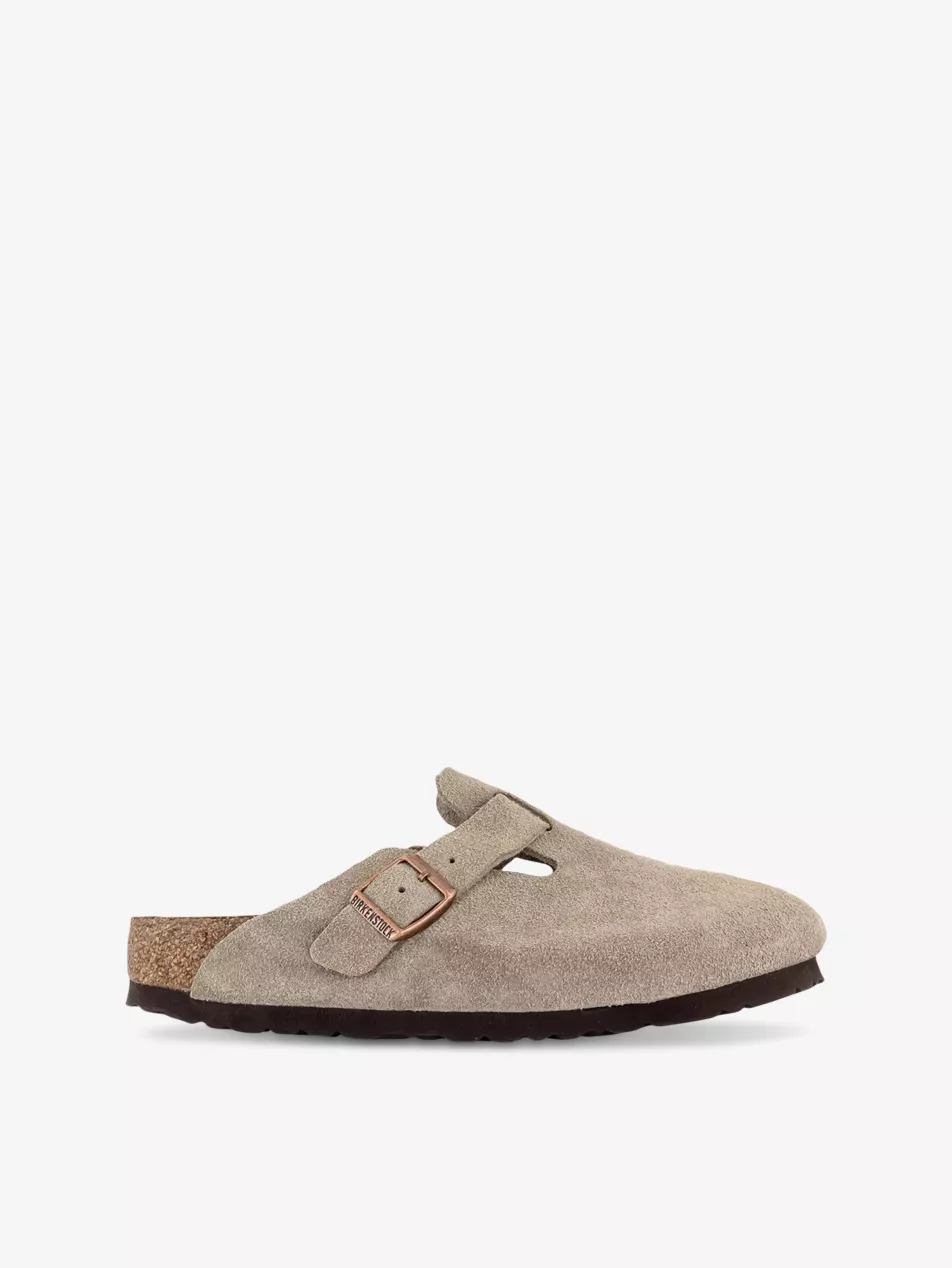 Boston Buckle Suede Clogs - Eur 41 / 7 Uk Men
