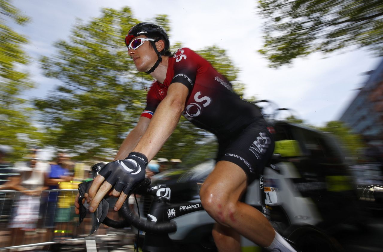 Geraint Thomas (Team Ineos) at the start of stage 11