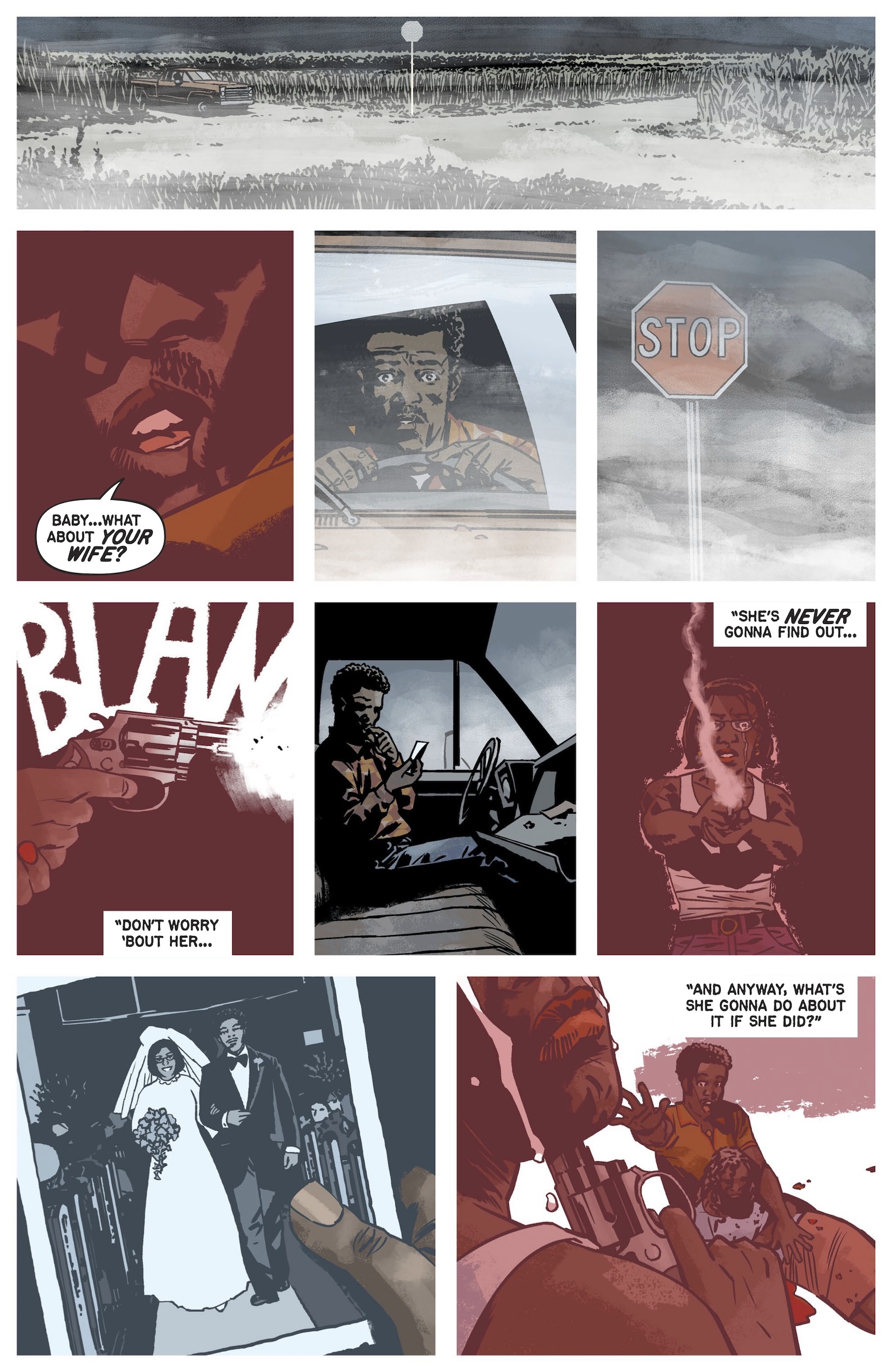 Pages from 'A Crossroads Repetition' in Epitaphs from the Abyss #3.