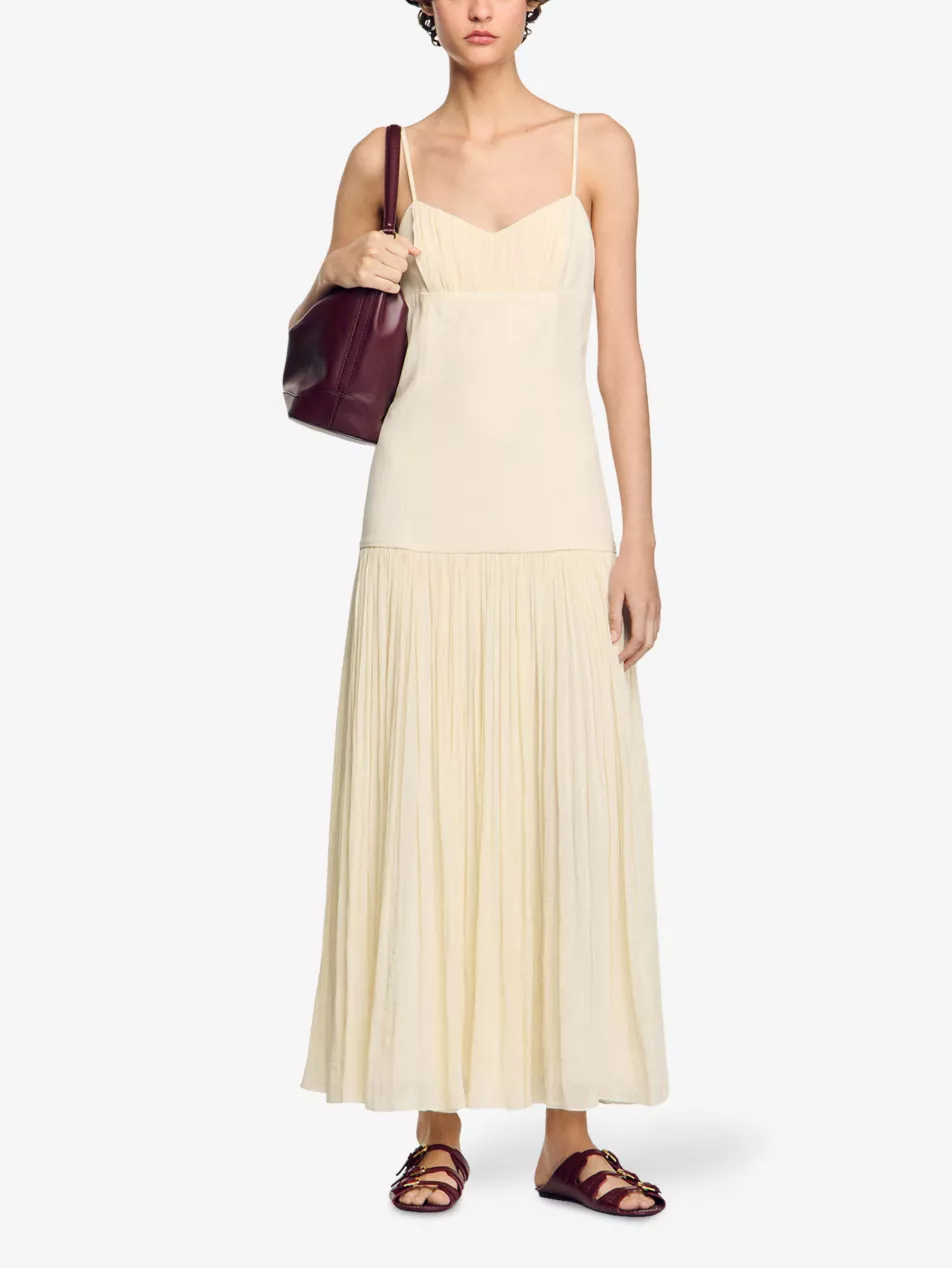 Sleeveless V-Neck Woven Maxi Dress