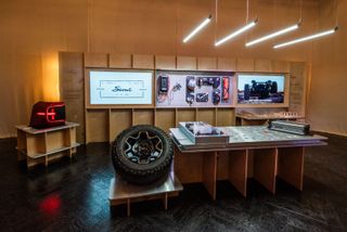 The Studio, a space showcasing the Scout Motors design ethos, accessories and style