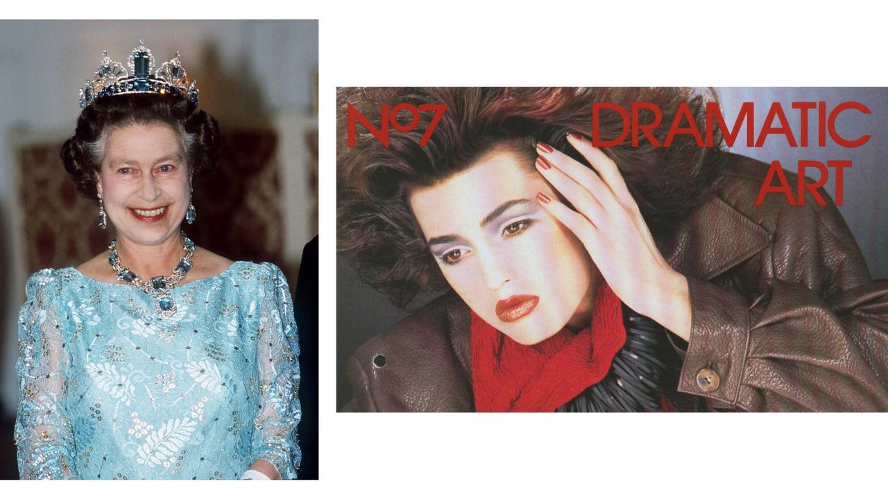 No7 ‘Dramatic Art’ leaflet, 1984; The Queen wearing pink blusher