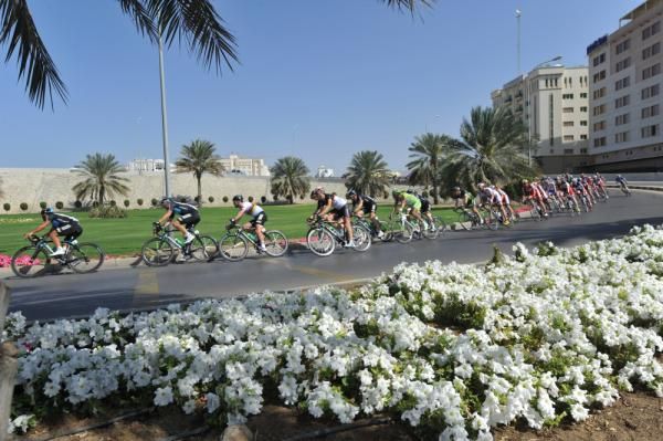 The peloton in Oman