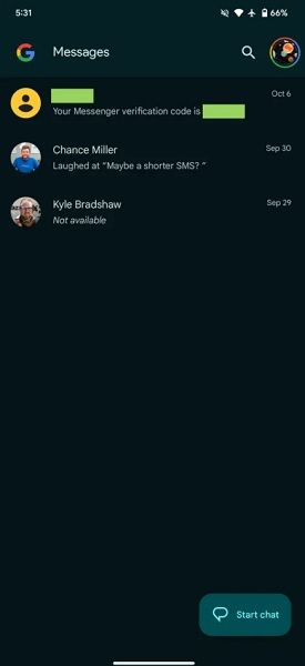 Google's latest Messages update removes the hamburger menu nav drawer.