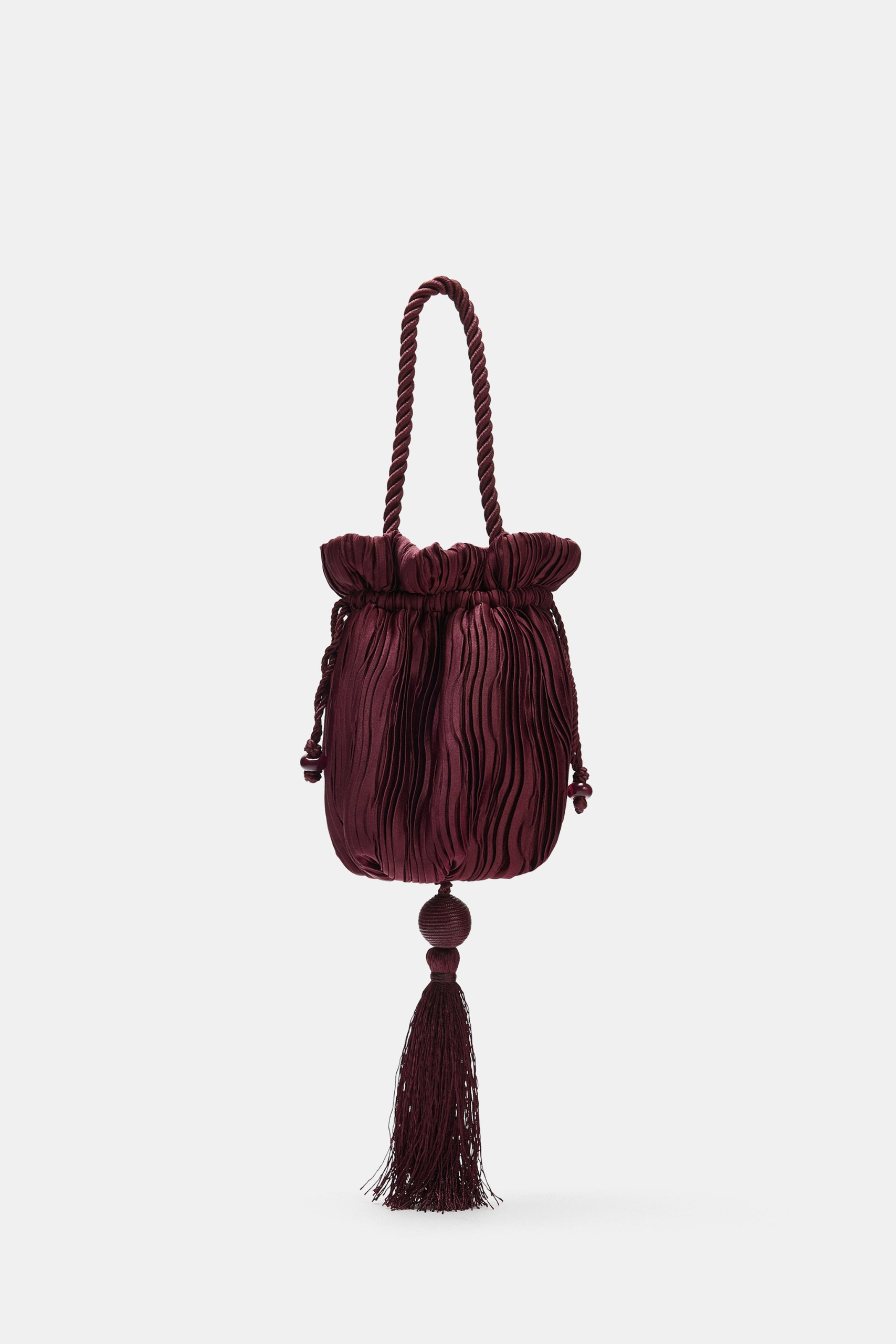 Zara Fringed Bucket Bag