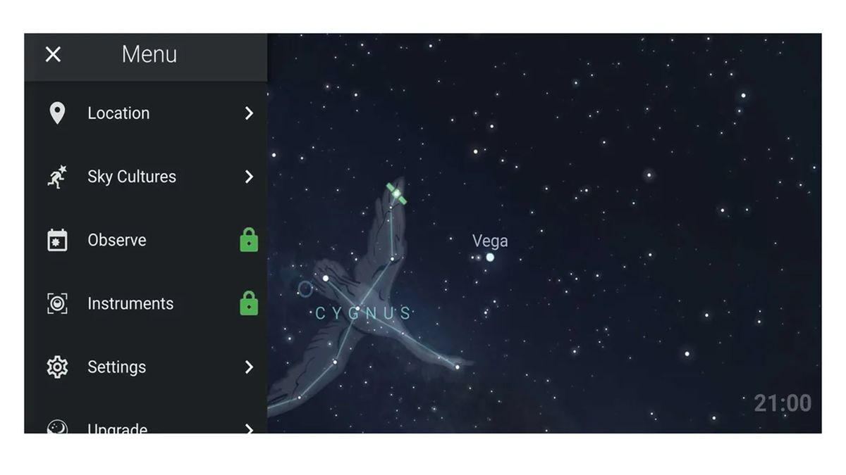 Screenshot from the Star Walk 2 app