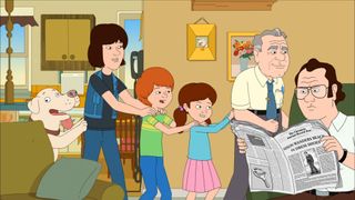 The animated characters of F is for Family on Netflix